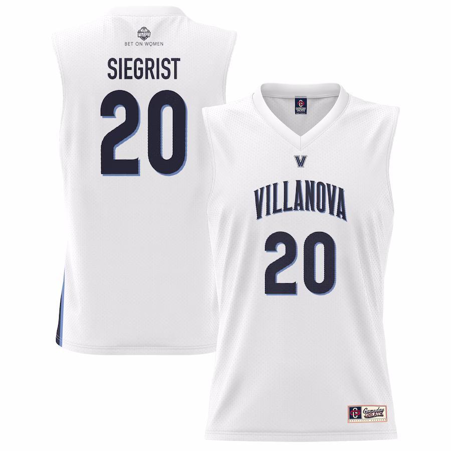 Madison Siegrist Villanova Wildcats GameDay Greats Youth Lightweight Basketball Alumni Jersey - White - Jersey