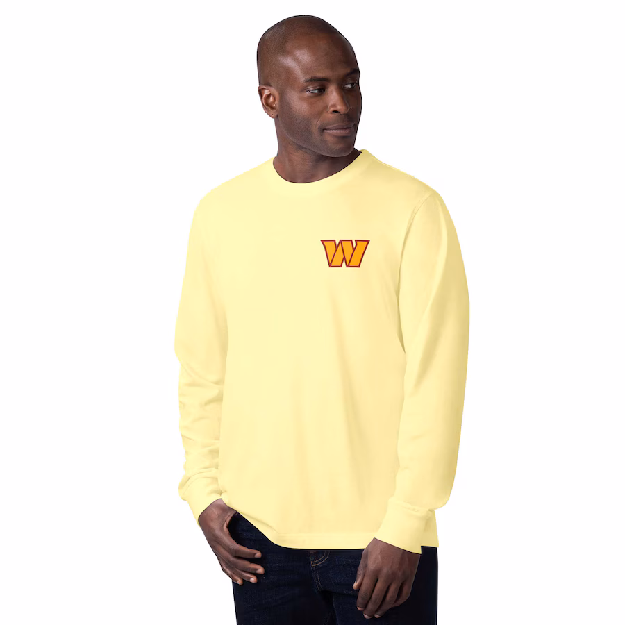 Men's Washington Commanders  Margaritaville Yellow Pregame Long Sleeve T-Shirt - Jersey