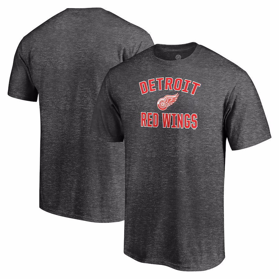 Men's Detroit Red Wings Charcoal Victory Arch Team T-Shirt - Jersey