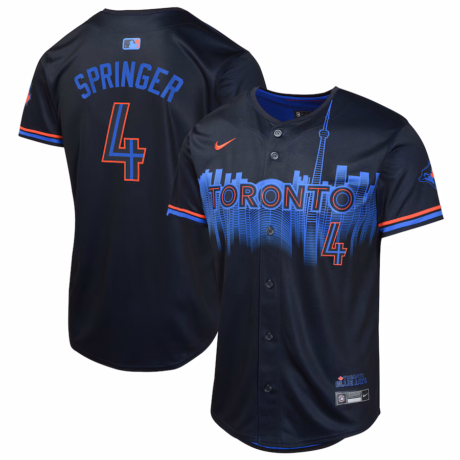 Youth Toronto Blue Jays George Springer Nike Navy 2024 City Connect Limited Player Jersey - Jersey