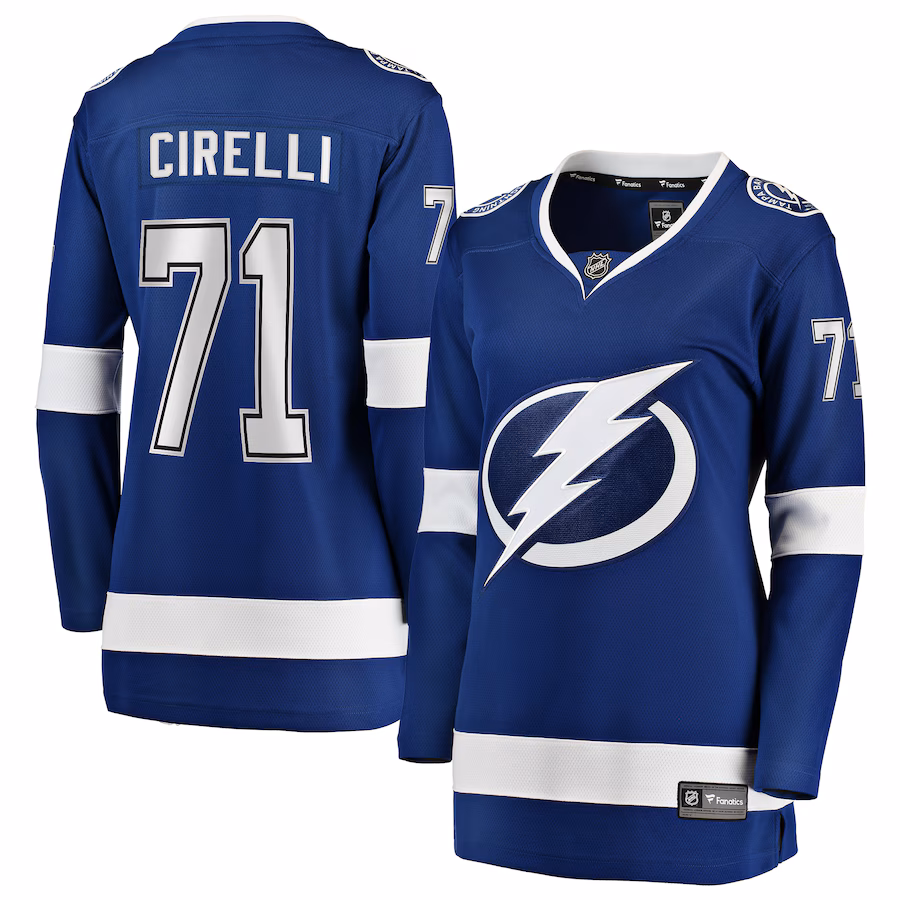 Women's Tampa Bay Lightning Anthony Cirelli Fanatics Blue Home Breakaway Player Jersey - Jersey