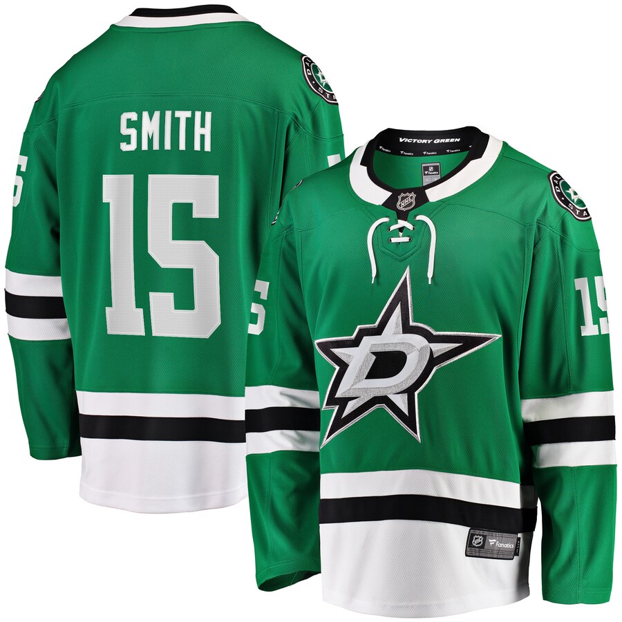 Men's Dallas Stars Craig Smith Fanatics Branded Kelly Green Home Breakaway Jersey - Jersey