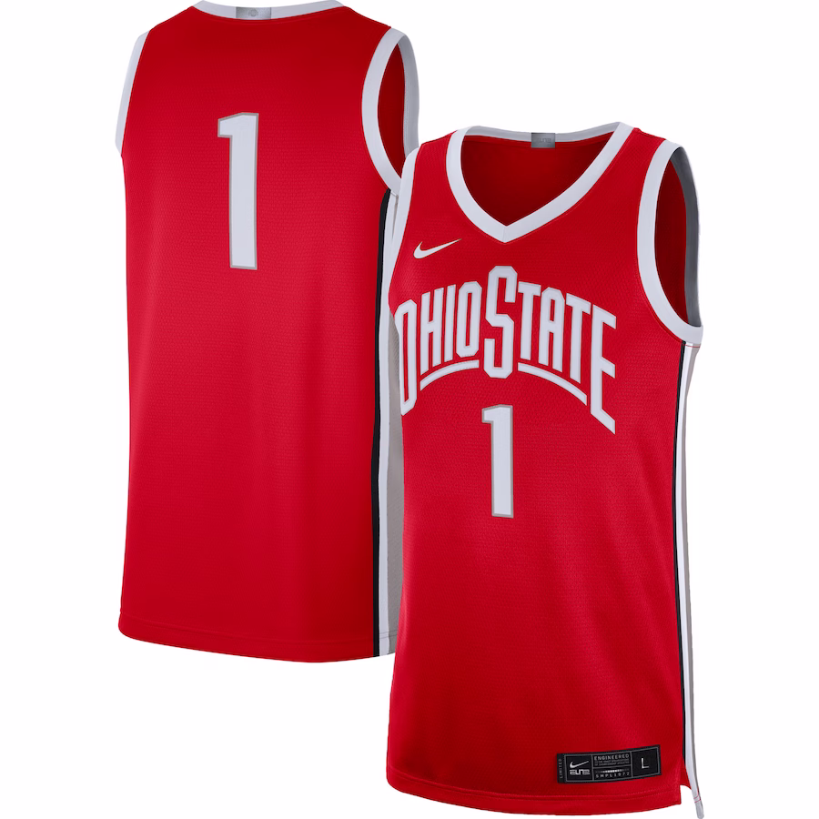 #1 Ohio State Buckeyes Nike Limited Basketball Jersey - Scarlet - Jersey