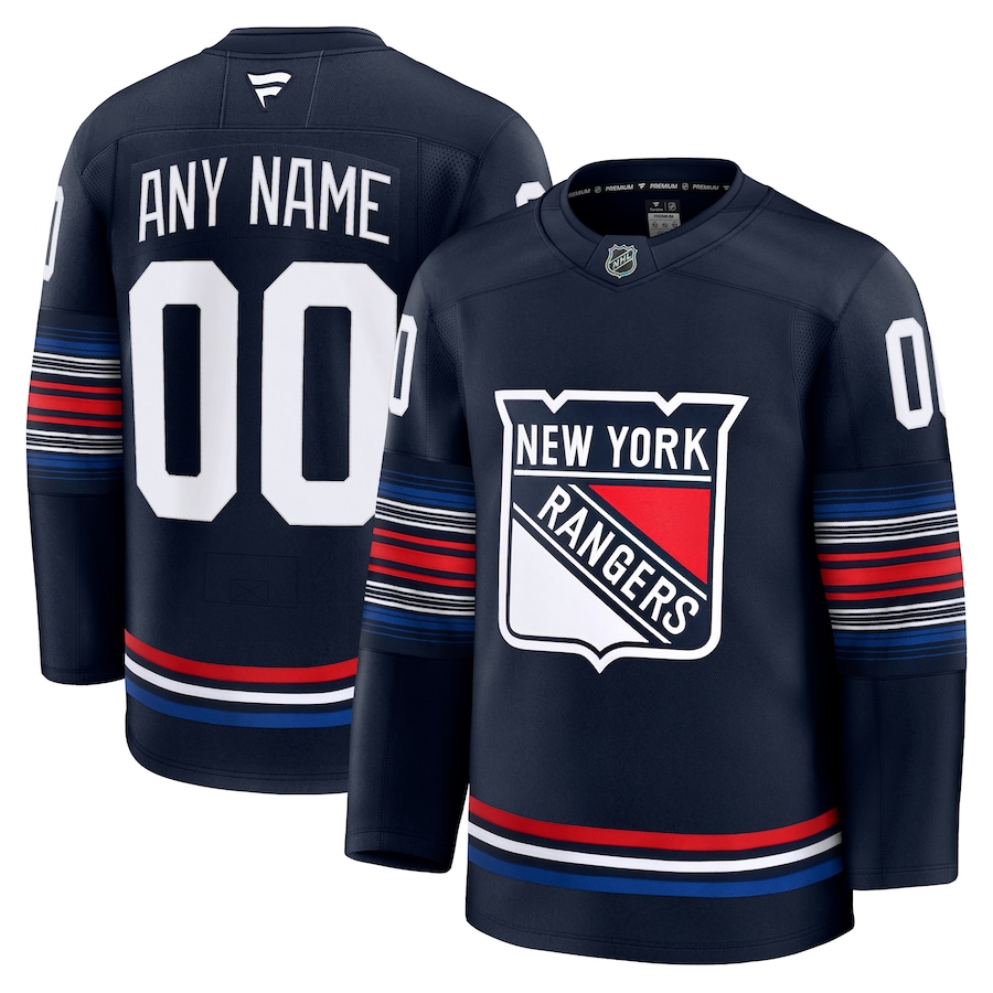 Men's New York Rangers Fanatics Navy Alternate Premium Custom Jersey - Jersey