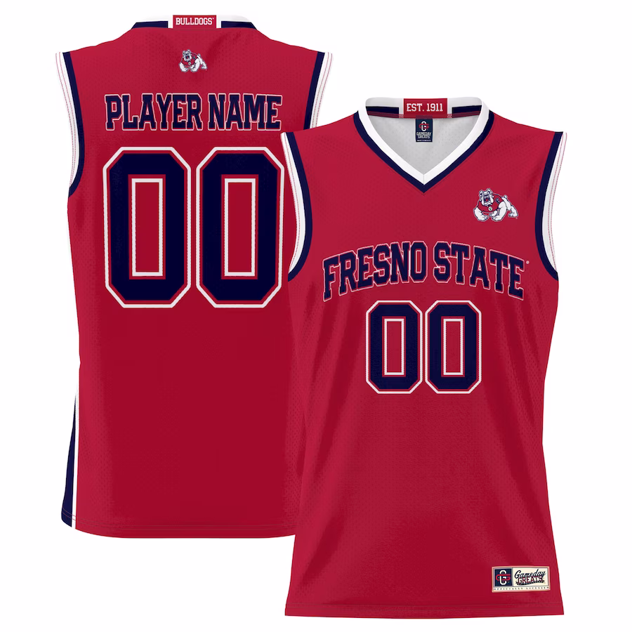 Fresno State Bulldogs GameDay Greats Men's NIL Pick-A-Player Lightweight Basketball Jersey - Red - Jersey