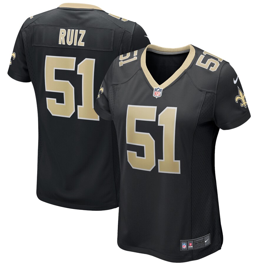 Women's New Orleans Saints Cesar Ruiz Nike Black Game Jersey - Jersey