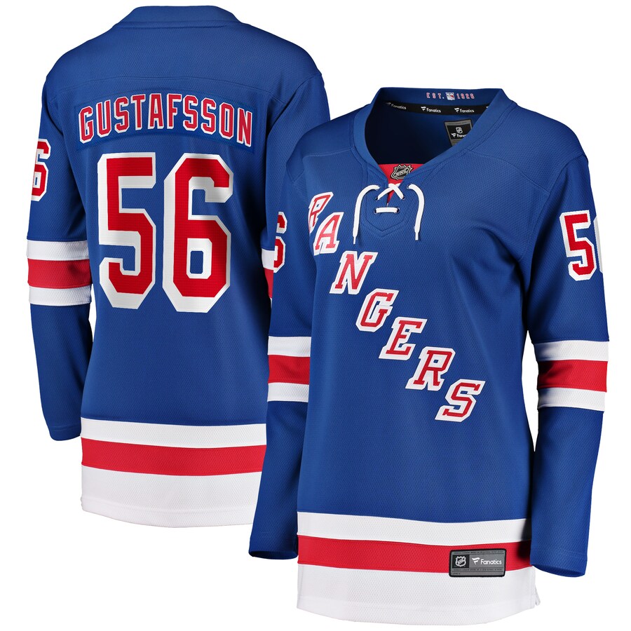 Women's New York Rangers Erik Gustafsson Fanatics Branded Blue Home Breakaway Player Jersey - Jersey