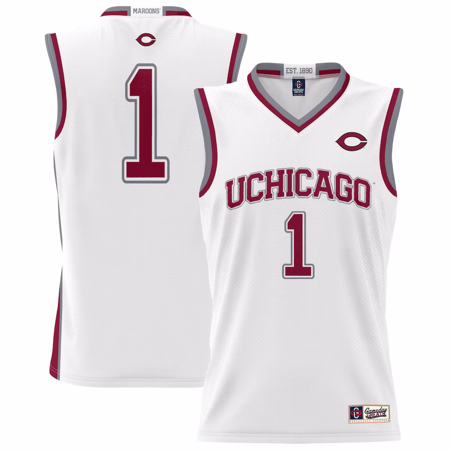 #1 UChicago Maroons GameDay Greats Unisex Lightweight Basketball Jersey - White - Jersey