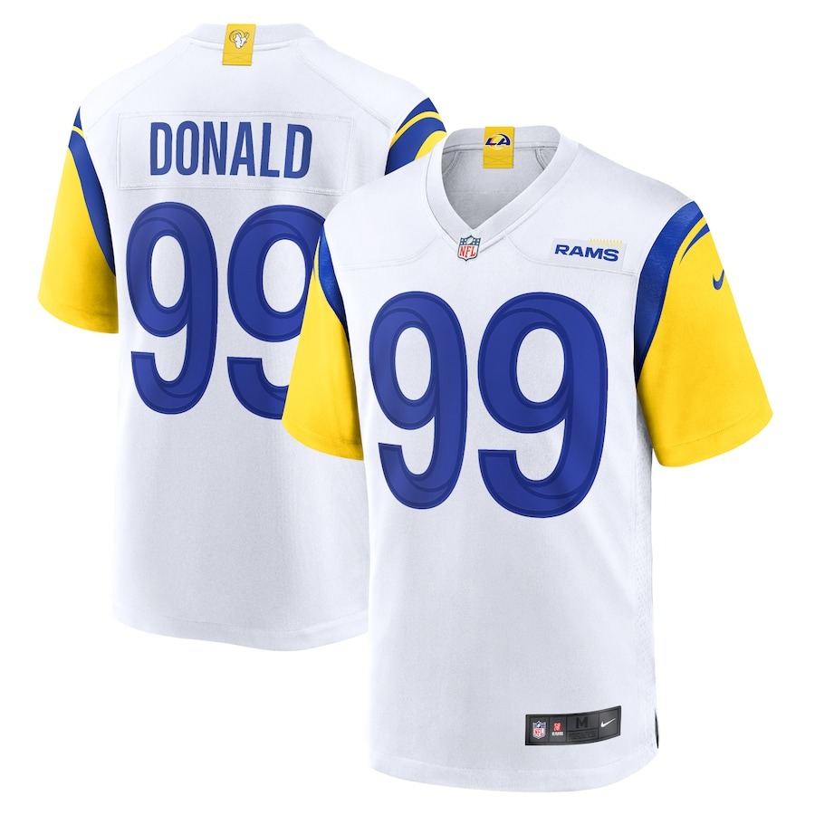 Men's Los Angeles Rams Aaron Donald Nike White Alternate Game Jersey - Jersey