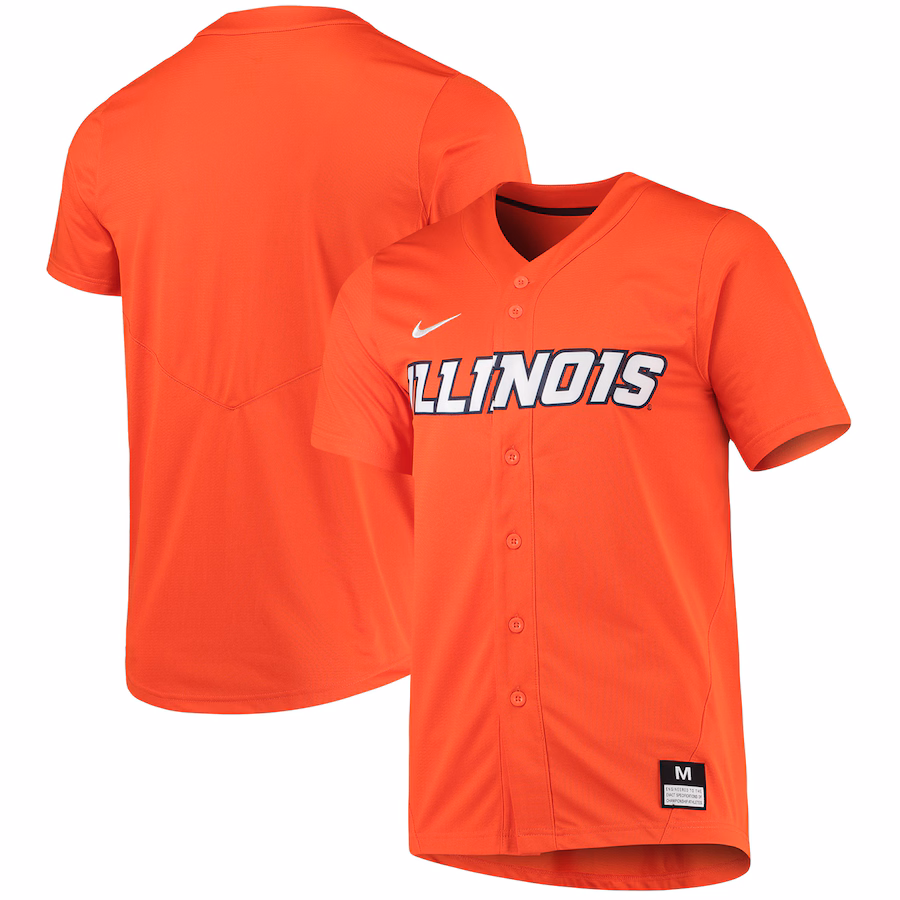 Men's Nike Orange Illinois Fighting Illini Replica Baseball Jersey - Jersey