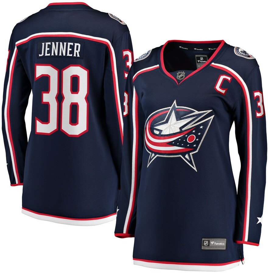 Women's Columbus Blue Jackets Boone Jenner Navy Home Breakaway Player Jersey - Jersey