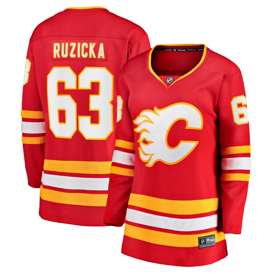 Women's Calgary Flames Adam Ruzicka Fanatics Branded Red Home Breakaway Player Jersey - Jersey