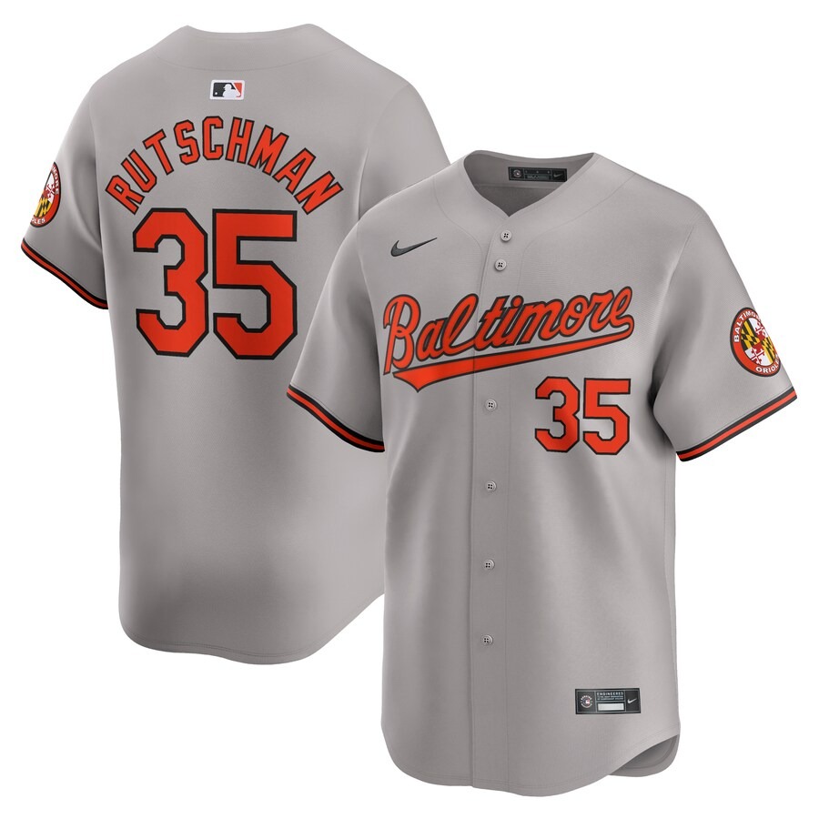 Men's Baltimore Orioles Adley Rutschman Nike Orange Road Limited Player Jersey - Jersey