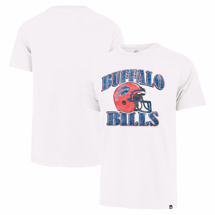Men's Buffalo Bills '47 Cream Overrun Franklin Throwback T-Shirt - Jersey