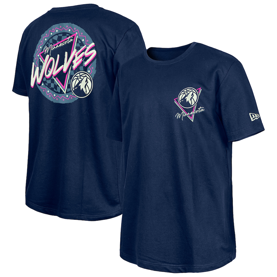 Men's Minnesota Timberwolves  New Era Navy Glow-in-the-Dark T-Shirt - Jersey