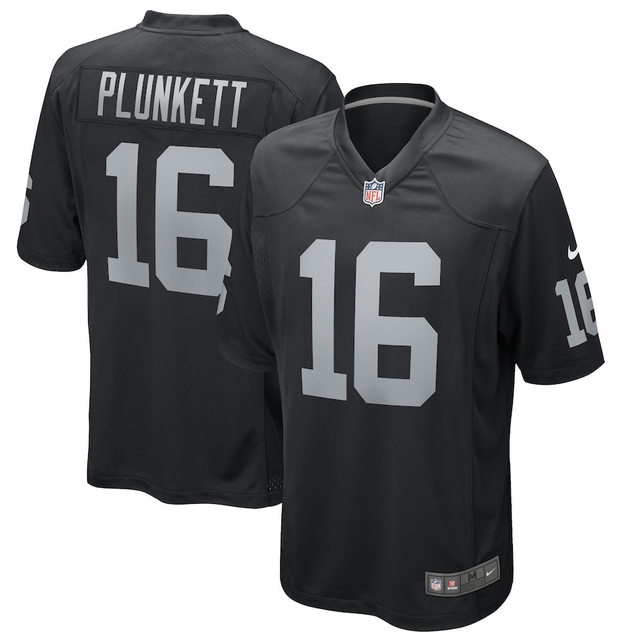 Men's Las Vegas Raiders Jim Plunkett Nike Black Game Retired Player Jersey - Jersey