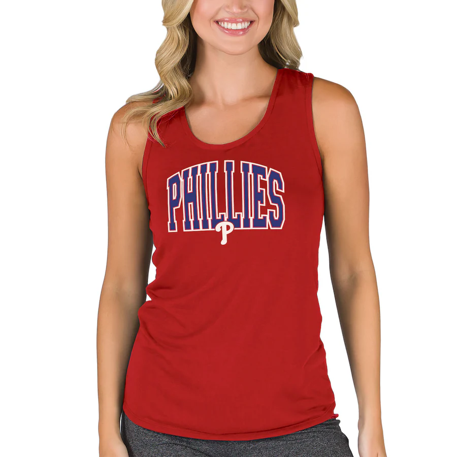 Women's Philadelphia Phillies Concepts Sport Red Marathon Racerback Tank Top - Jersey