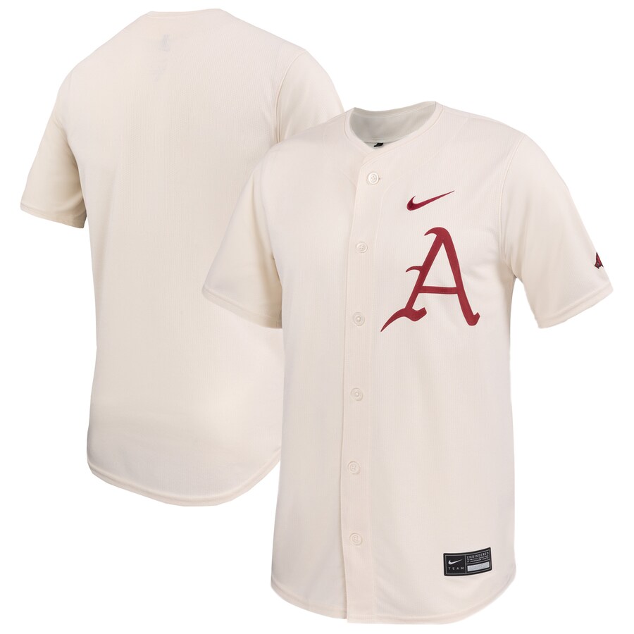 Men's Nike Natural Arkansas Razorbacks Limited Baseball Jersey - Jersey