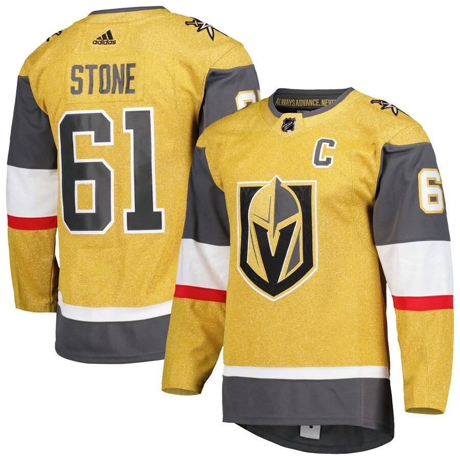 Men's Vegas Golden Knights Mark Stone adidas Gold Alternate Primegreen Authentic Pro Player Jersey - Jersey