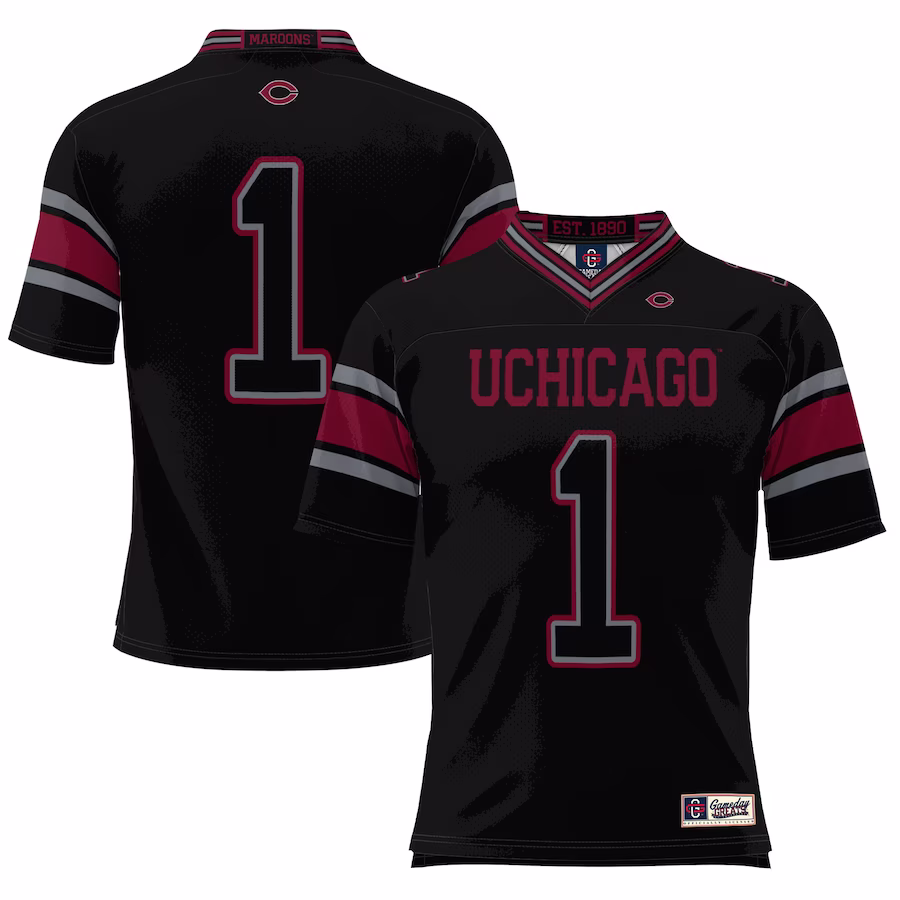 #1 UChicago Maroons GameDay Greats Youth Football Jersey - Black - Jersey