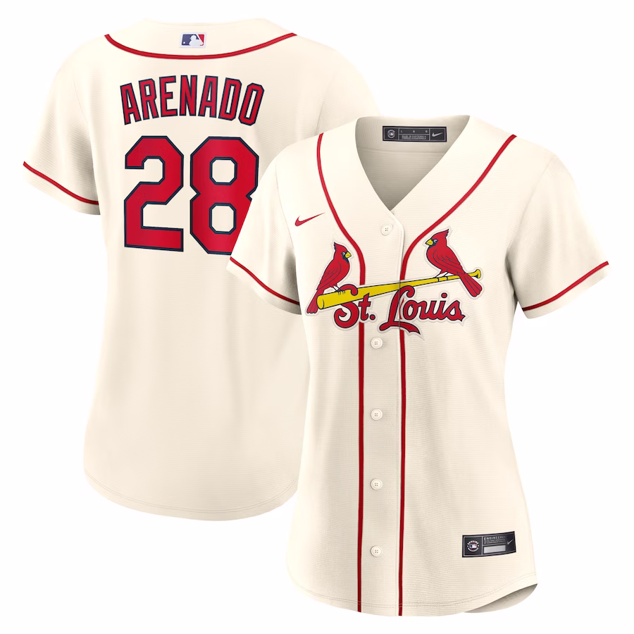 Women's St. Louis Cardinals Nolan Arenado Nike Cream Alternate Replica Player Jersey - Jersey