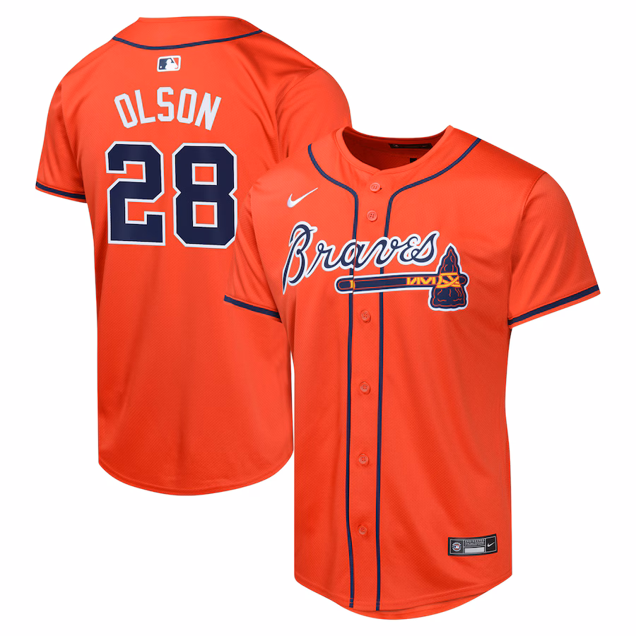 Youth Atlanta Braves Matt Olson Nike Red Alternate Limited Player Jersey - Jersey