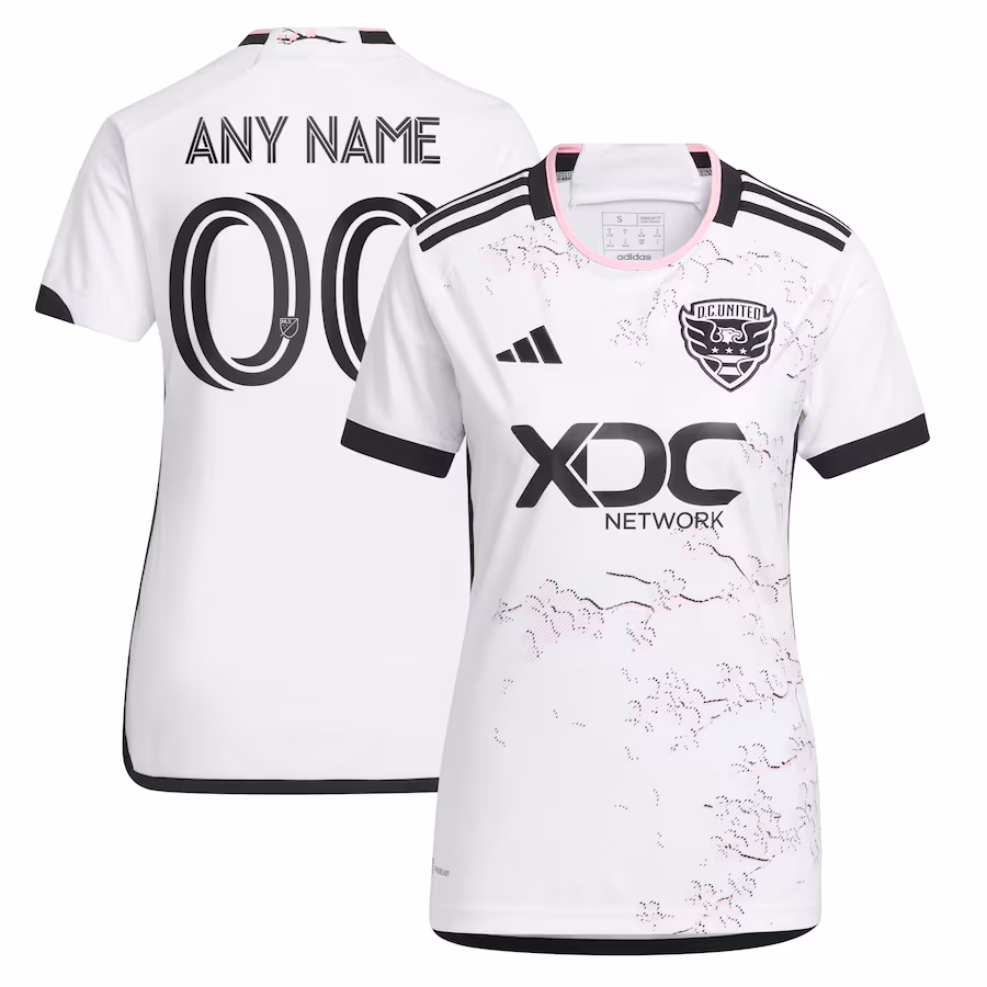 Women's D.C. United adidas White 2023 The Cherry Blossom Kit Replica Custom Jersey - Jersey