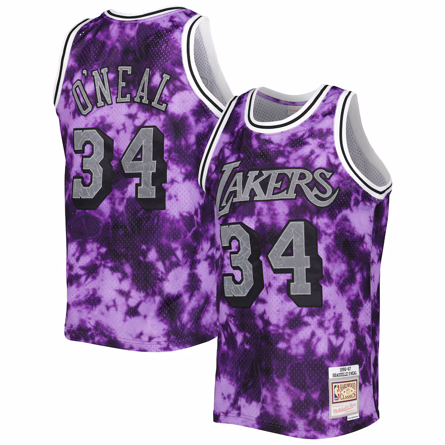 Men's Los Angeles Lakers Shaquille O'Neal Mitchell & Ness Purple 1996/97 Galaxy Swingman Jersey - Jersey