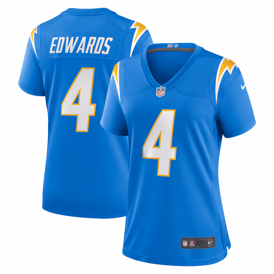 Women's Los Angeles Chargers Gus Edwards Nike  Powder Blue  Game Jersey - Jersey