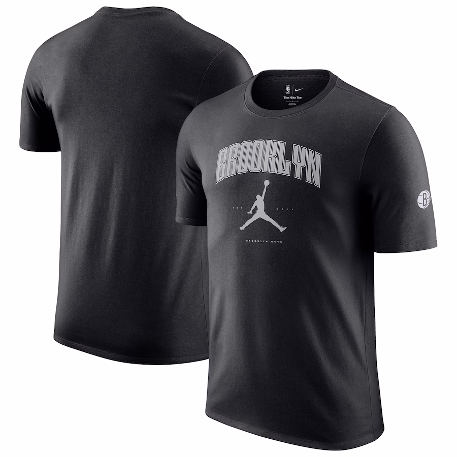 Unisex Brooklyn Nets Jordan Brand Black Essential Cities T-Shirt - Jersey