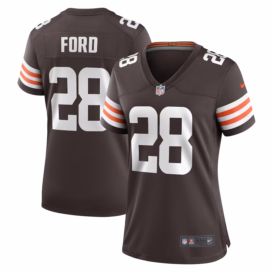 Women's Cleveland Browns Mike Ford Nike  Brown Team Game Jersey - Jersey