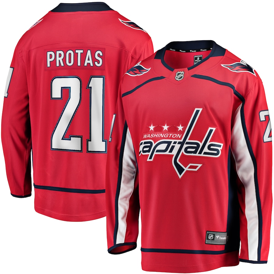 Men's Washington Capitals Aliaksei Protas Fanatics Red Home Breakaway Jersey - Jersey