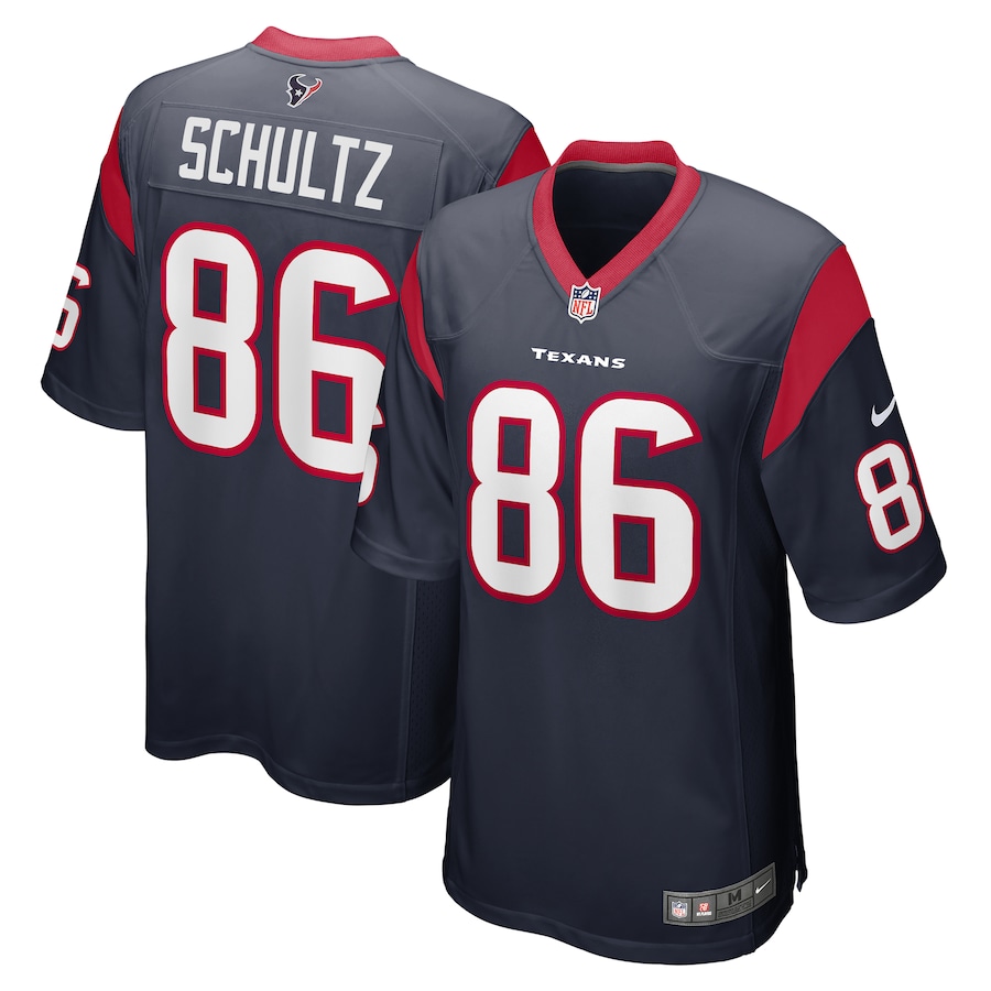 Men's Houston Texans Dalton Schultz Nike Navy Team Game Jersey - Jersey