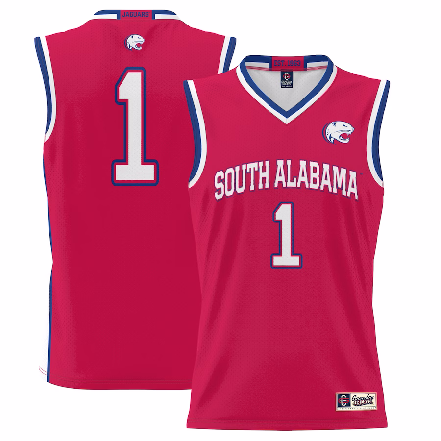 #1  South Alabama Jaguars GameDay Greats  Lightweight Basketball Jersey - Red - Jersey