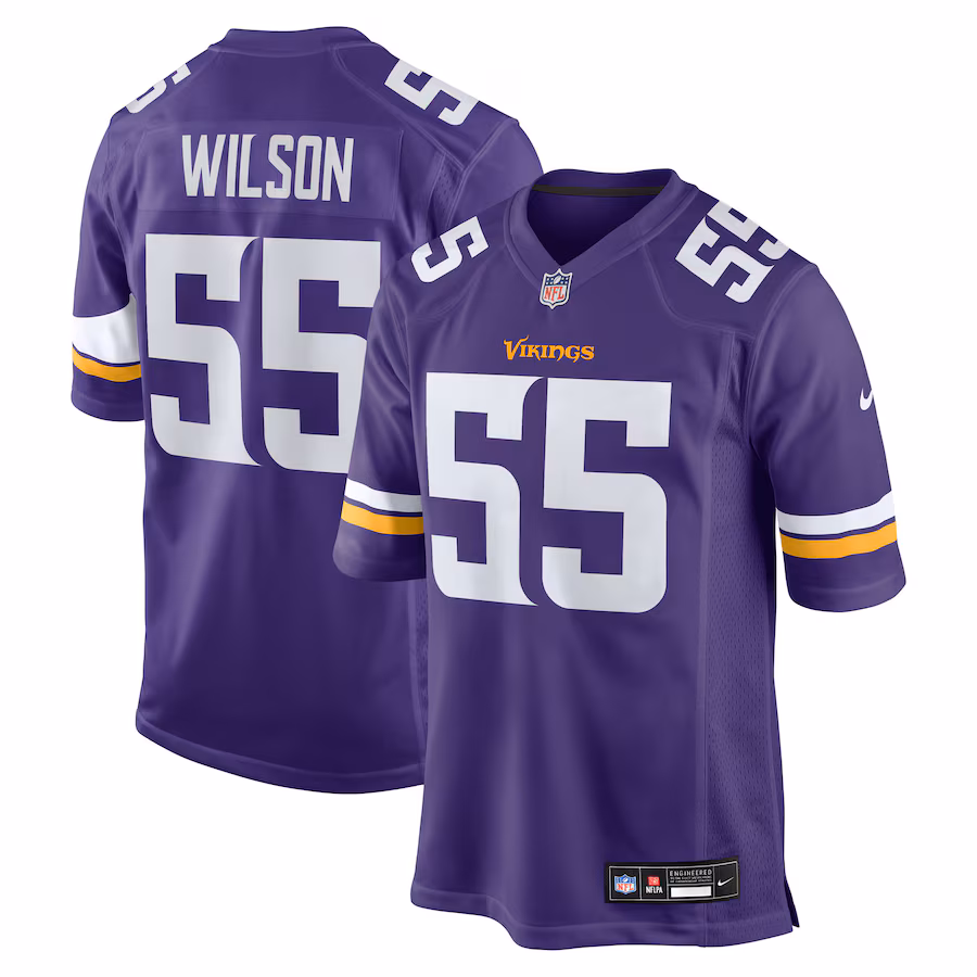 Men's Minnesota Vikings Eric Wilson Nike Purple Team Game Jersey - Jersey