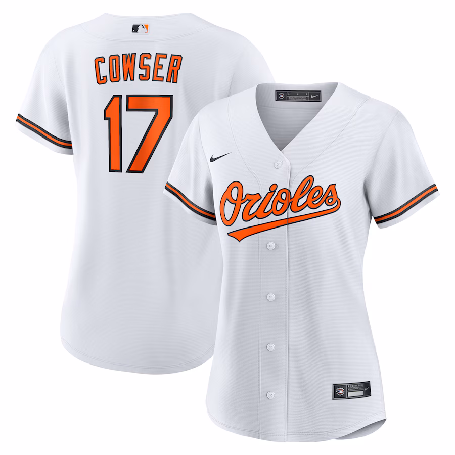 Women's Baltimore Orioles Colton Cowser Nike White Home Replica Jersey - Jersey