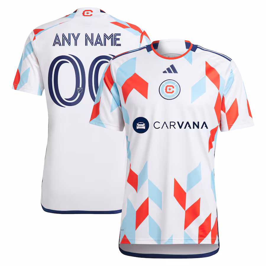 Men's Chicago Fire  adidas White 2024 A Kit For All Replica Custom Jersey - Jersey