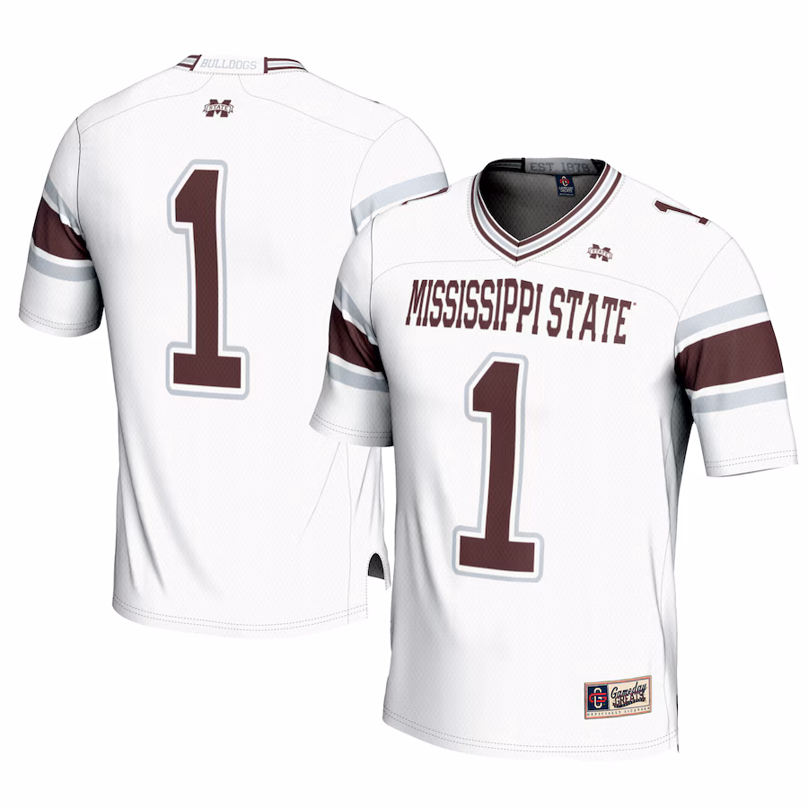 Youth GameDay Greats #1 White Mississippi State Bulldogs Football Jersey - Jersey