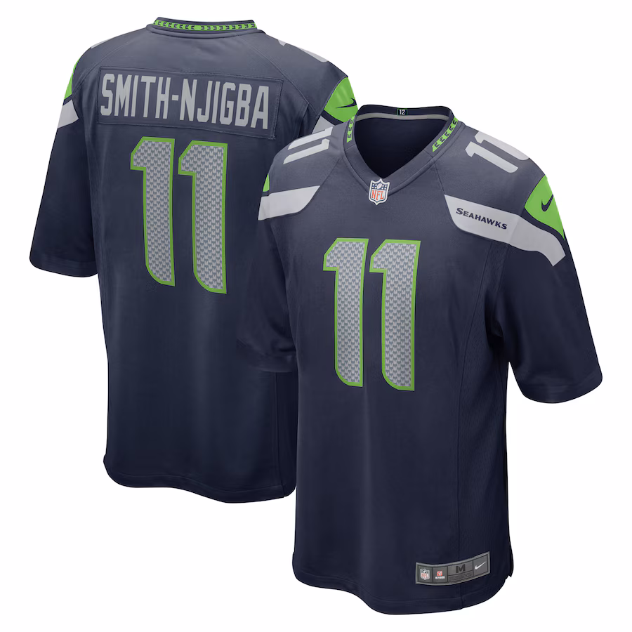 Men's Seattle Seahawks Jaxon Smith-Njigba Nike College Navy 2023 NFL Draft First Round Pick Game Jersey - Jersey