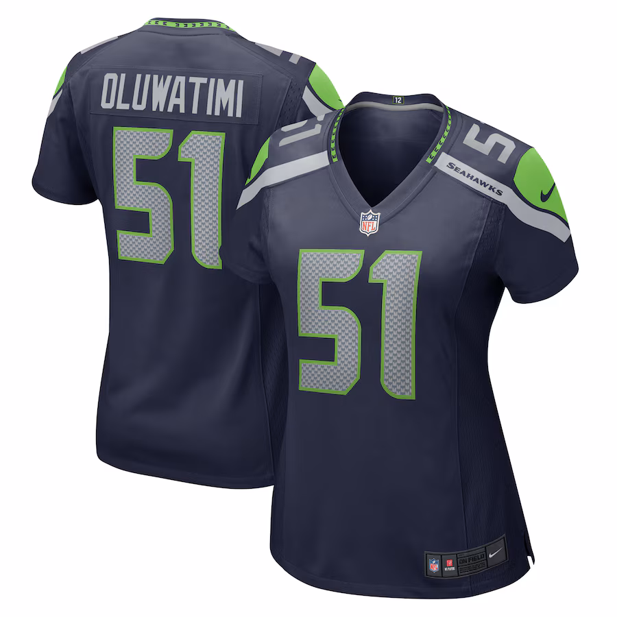 Women's Seattle Seahawks Olu Oluwatimi Nike College College Navy Team Game Jersey - Jersey