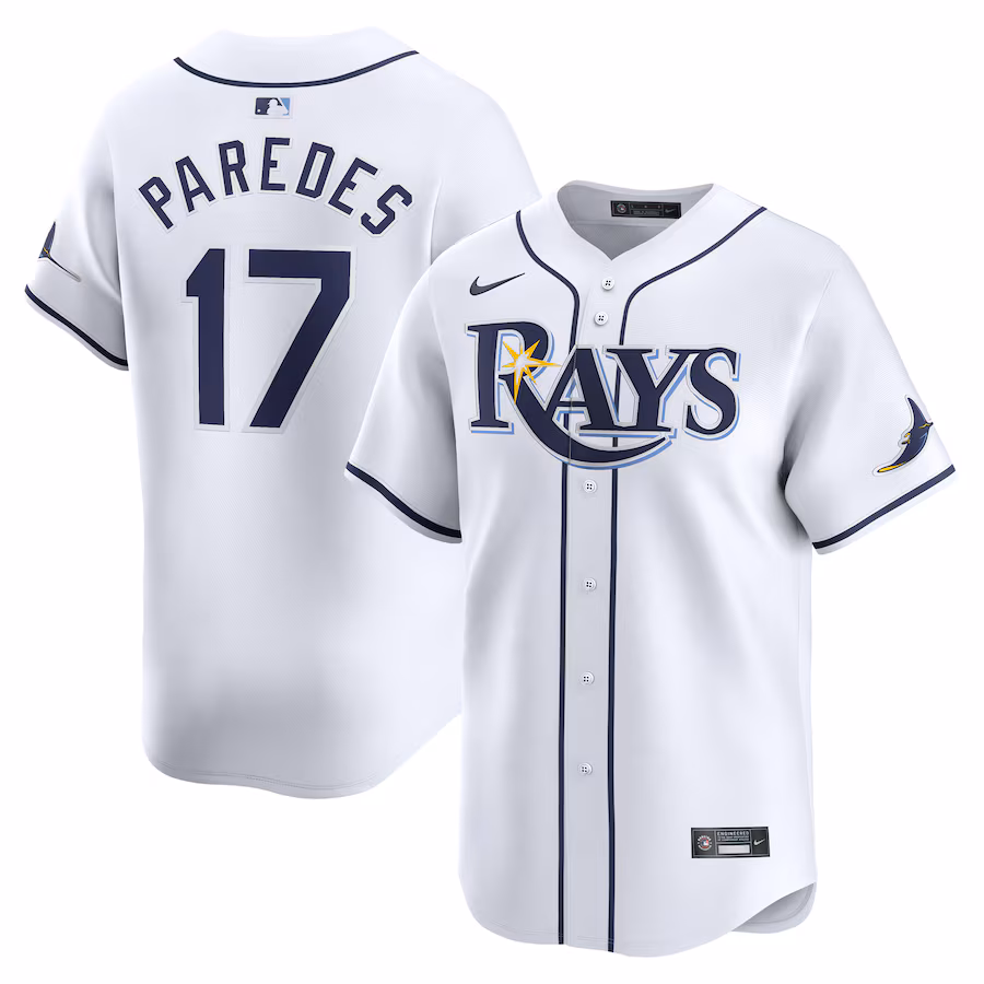 Men's Tampa Bay Rays Isaac Paredes Nike White Home Limited Player Jersey - Jersey
