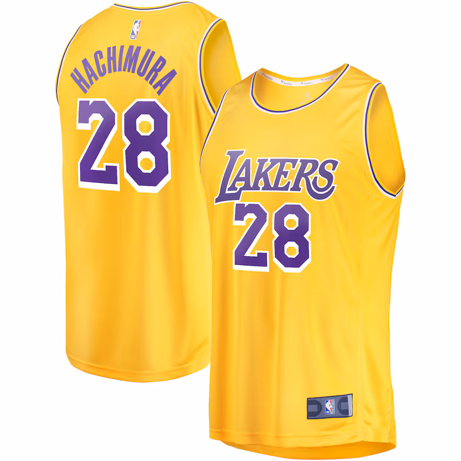 Youth Los Angeles Lakers Rui Hachimura Fanatics Gold Fast Break Player Jersey - Icon Edition - Jersey