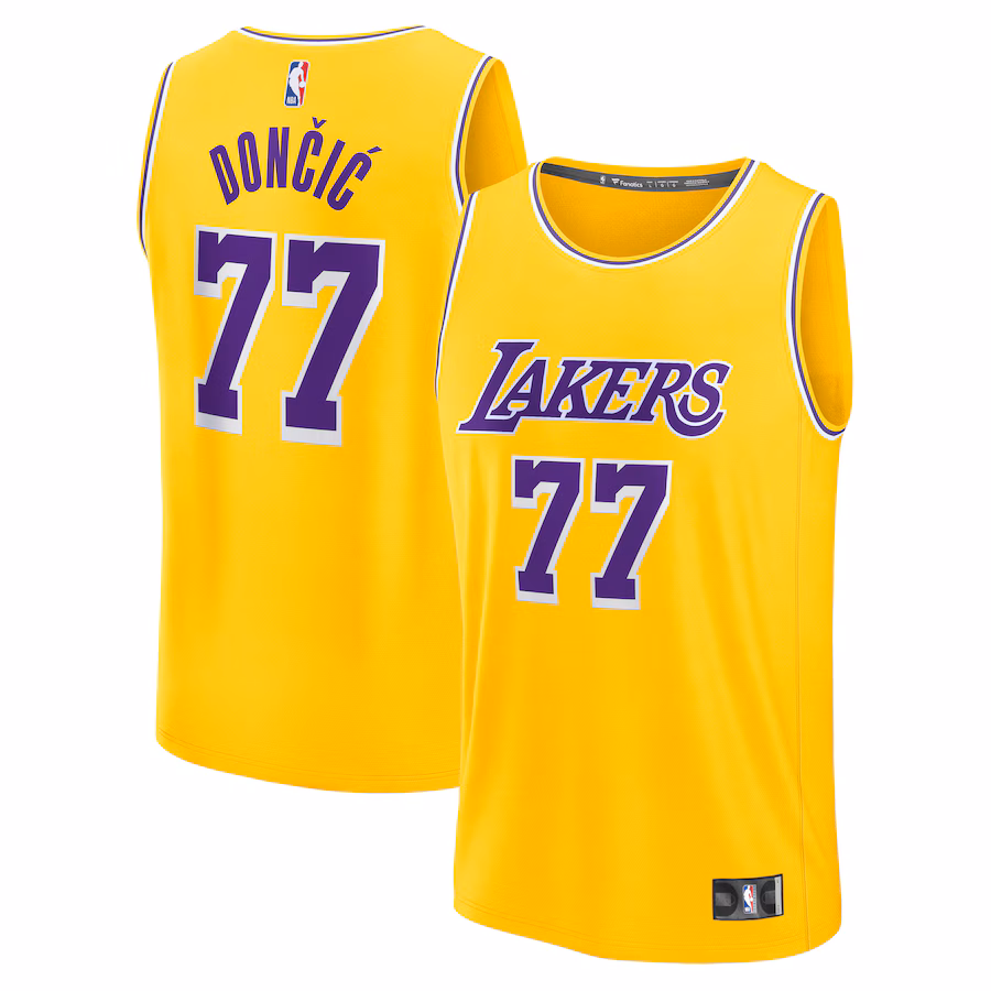 Youth Los Angeles Lakers Luka Dončić Fanatics Gold Fast Break Replica Player Jersey - Jersey