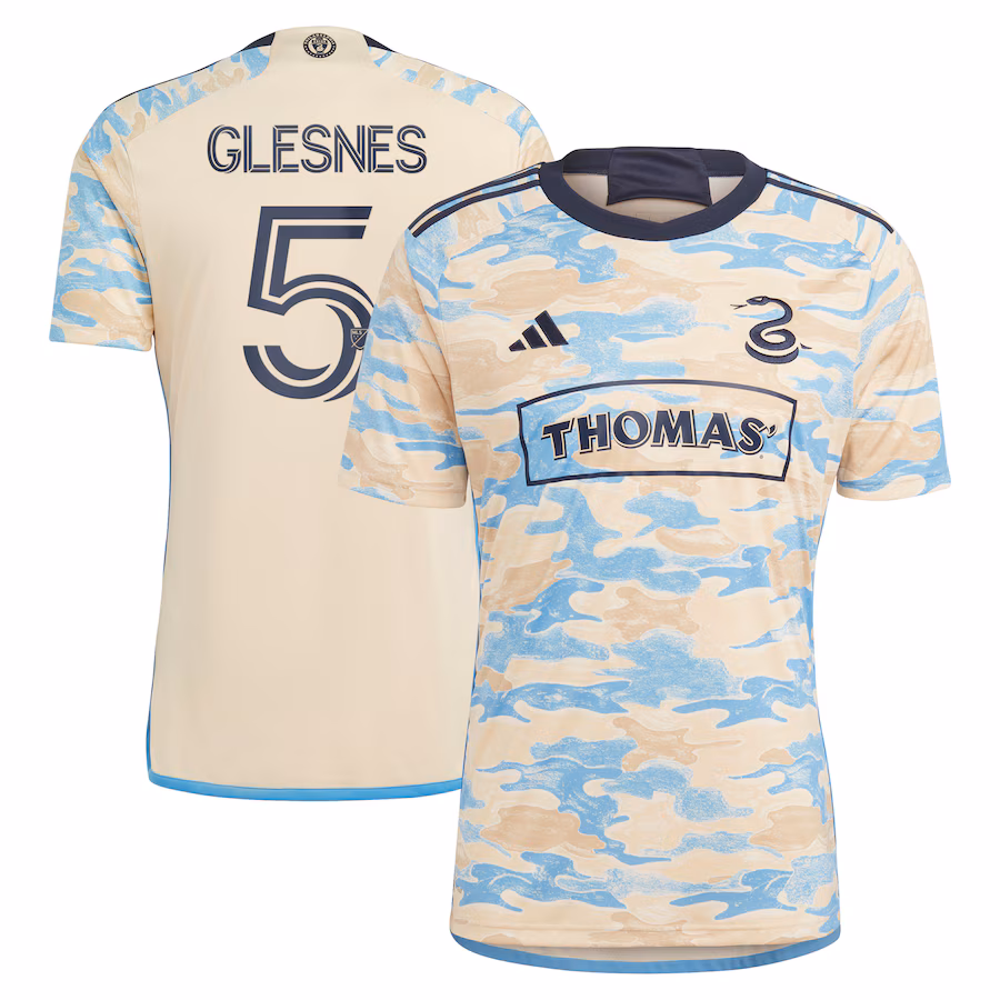 Men's Philadelphia Union Jakob Glesnes adidas Tan 2023 For Philly Replica Jersey - Jersey