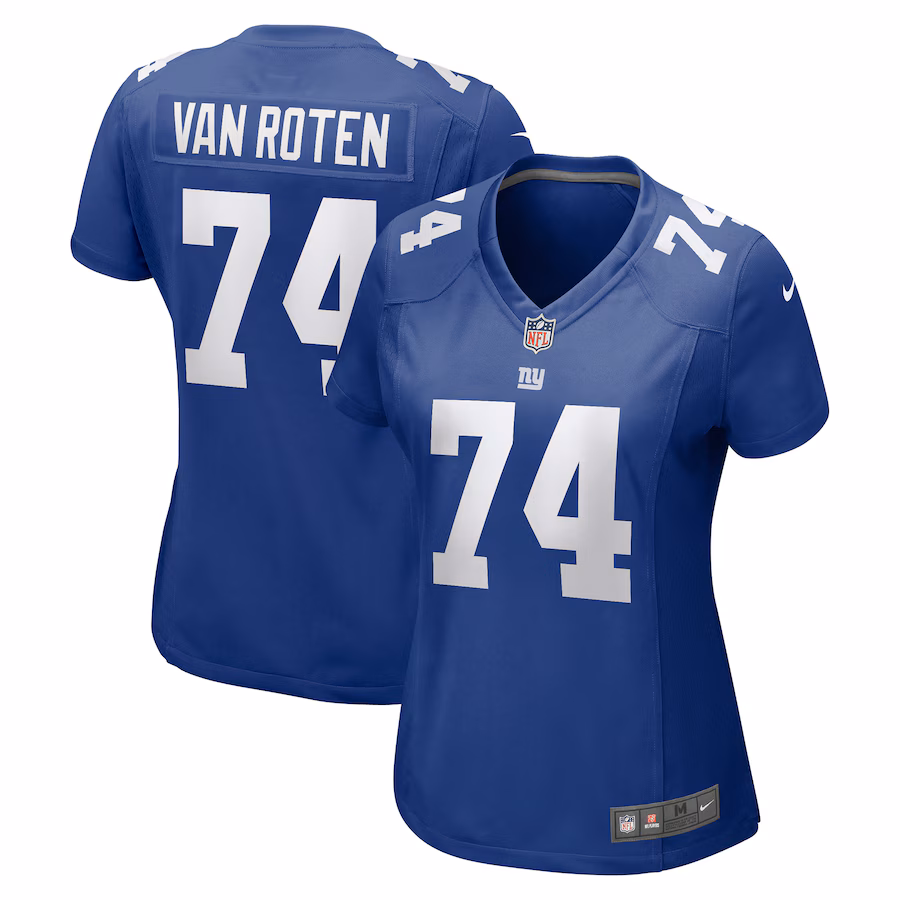 Women's New York Giants Greg Van Roten Nike Royal Team Game Jersey - Jersey