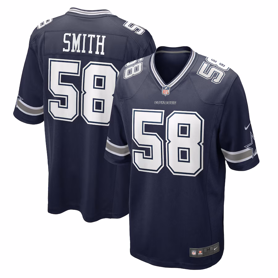 Men's Dallas Cowboys Mazi Smith Nike Navy Game Jersey - Jersey