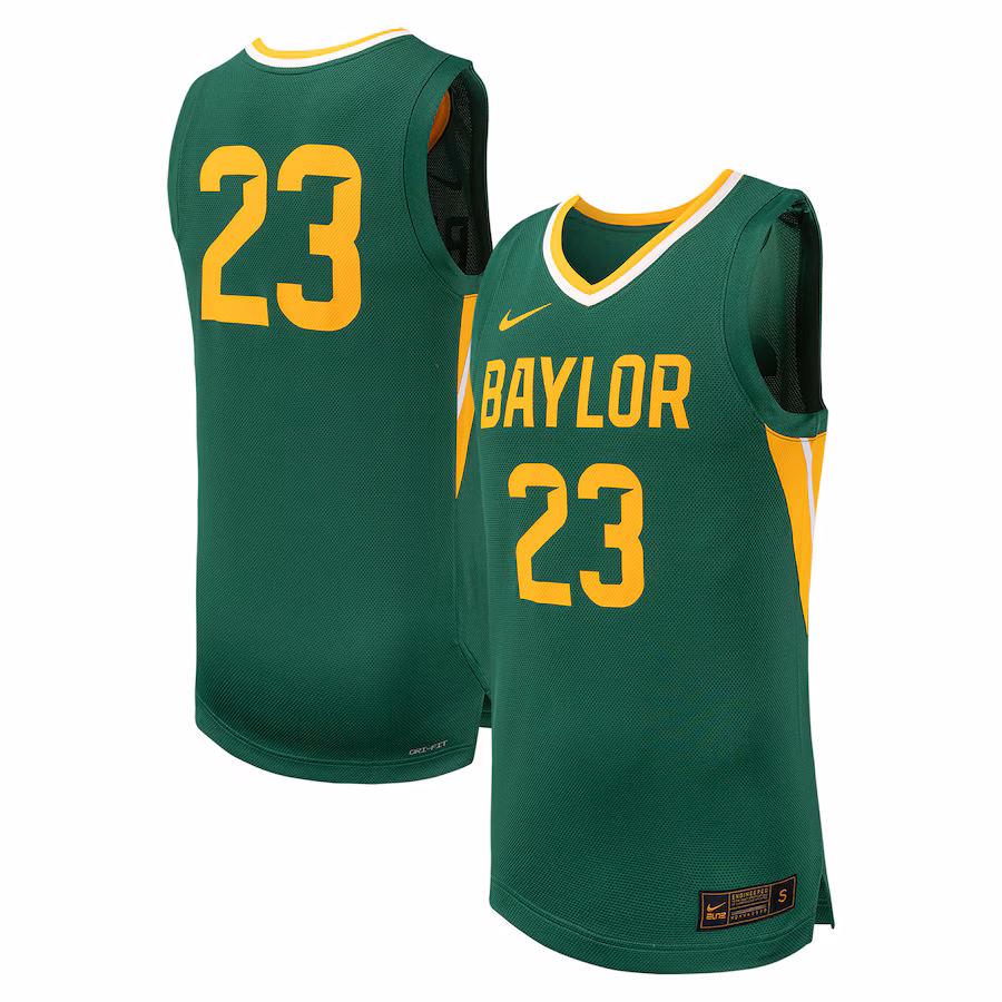 #23 Baylor Bears Nike Replica Basketball Jersey - Green - Jersey
