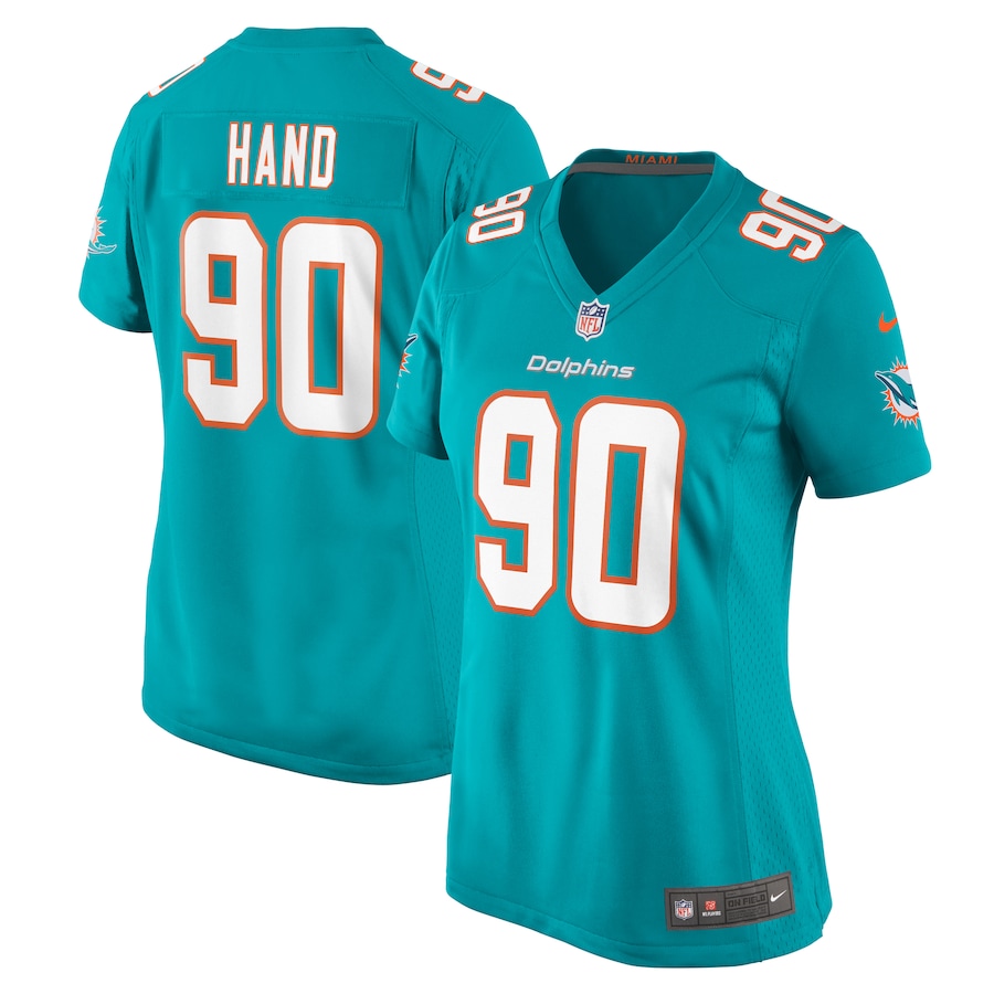 Women's Miami Dolphins Da'Shawn Hand Nike Aqua Game Jersey - Jersey