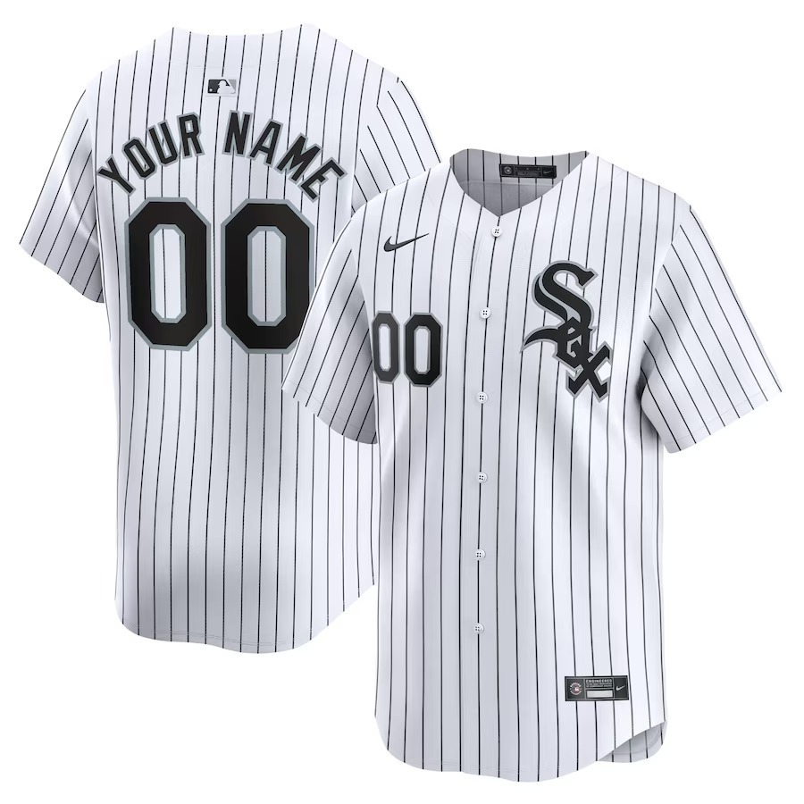 Men's Chicago White Sox Nike White Home Limited Custom Jersey - Jersey