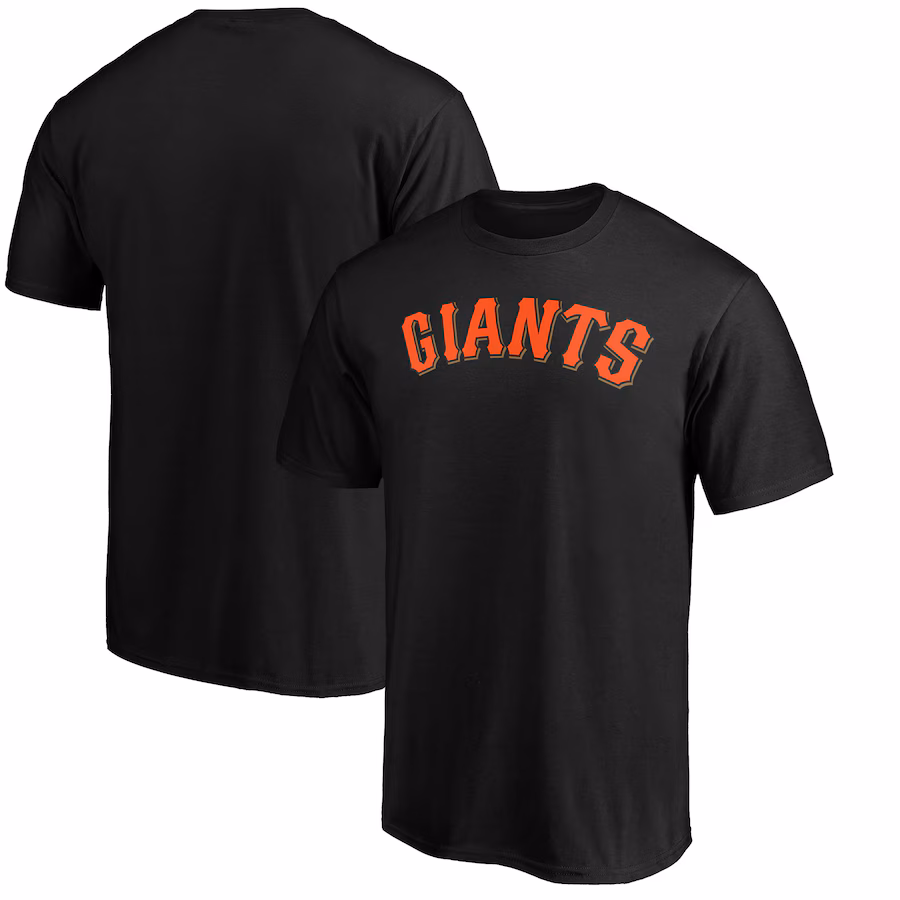 Men's San Francisco Giants Black Official Team Wordmark T-Shirt - Jersey